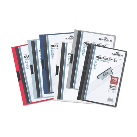 Cartellina con clip Durable DURACLIP® A4 verde - dorso 3 mm - capacità 30 fogli 2200-05